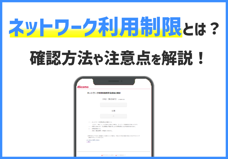 ネットワーク利用制限とは？確認方法や「ー」などの理由を解説！のアイキャッチ画像